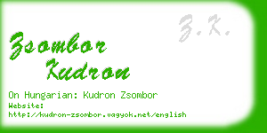 zsombor kudron business card